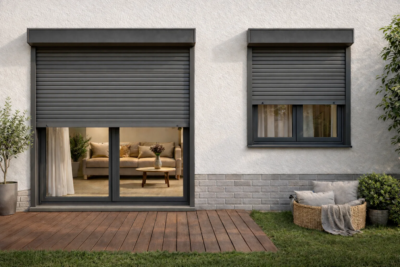 Persiane in alluminio installate su abitazione moderna