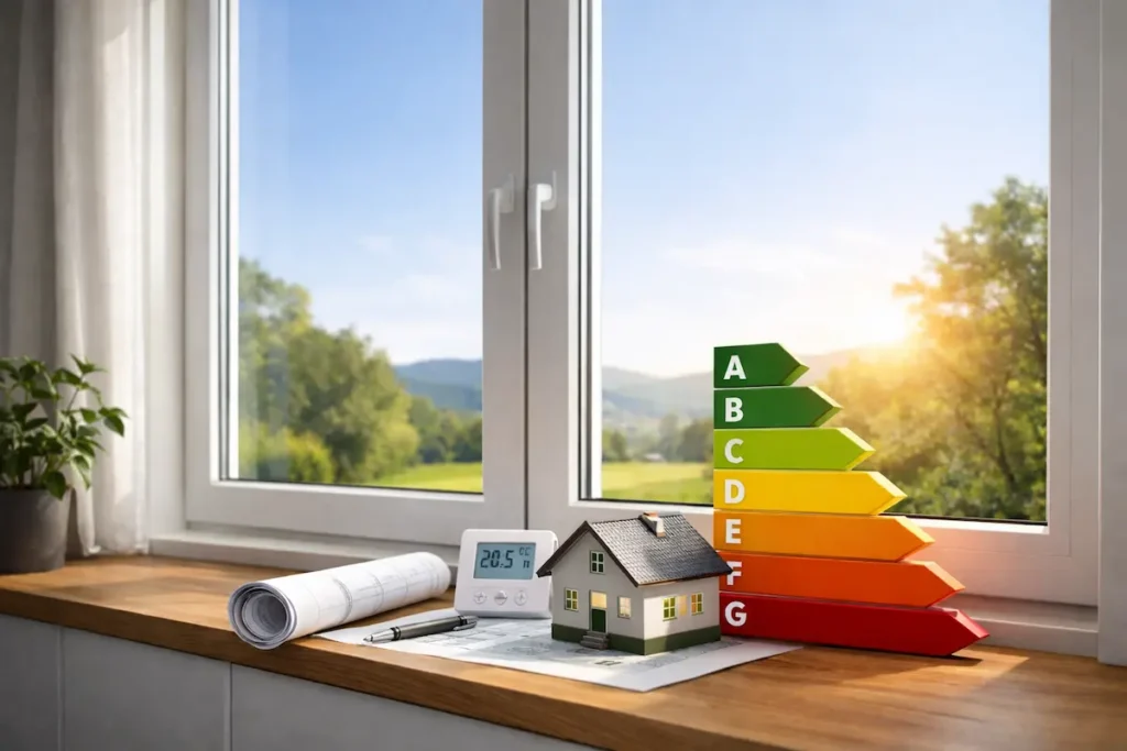 Serramenti ad alta efficienza energetica con classe energetica abitazione