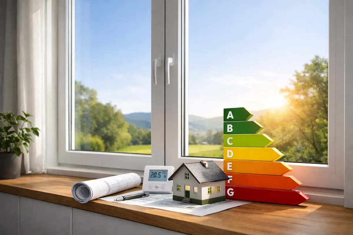Serramenti ad alta efficienza energetica con classe energetica abitazione
