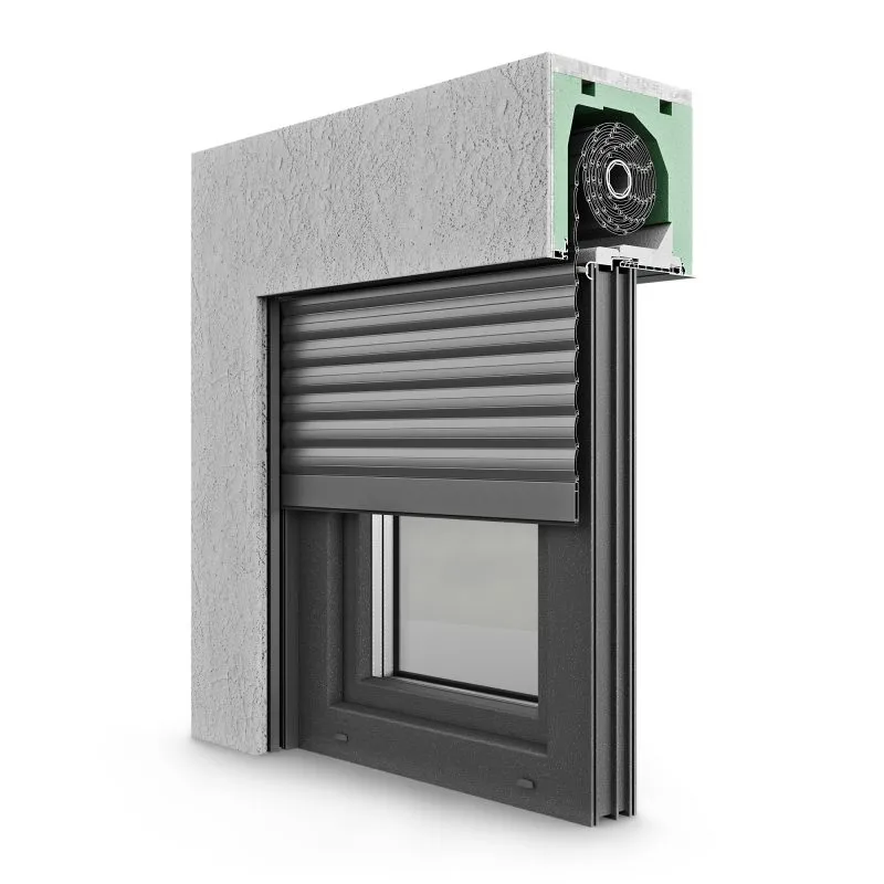 Tapparella in alluminio con cassonetto isolato.