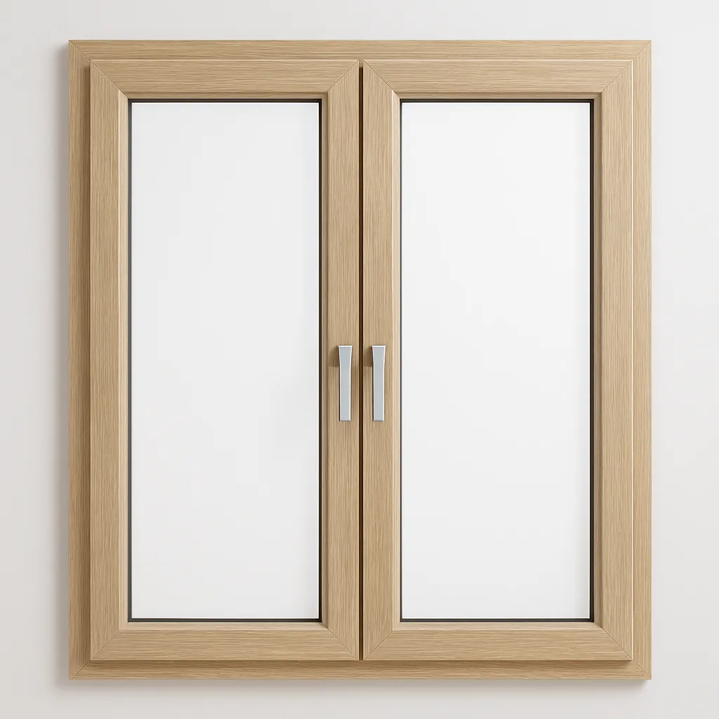 Finestra in PVC effetto legno a due ante – linea Viva Standard.